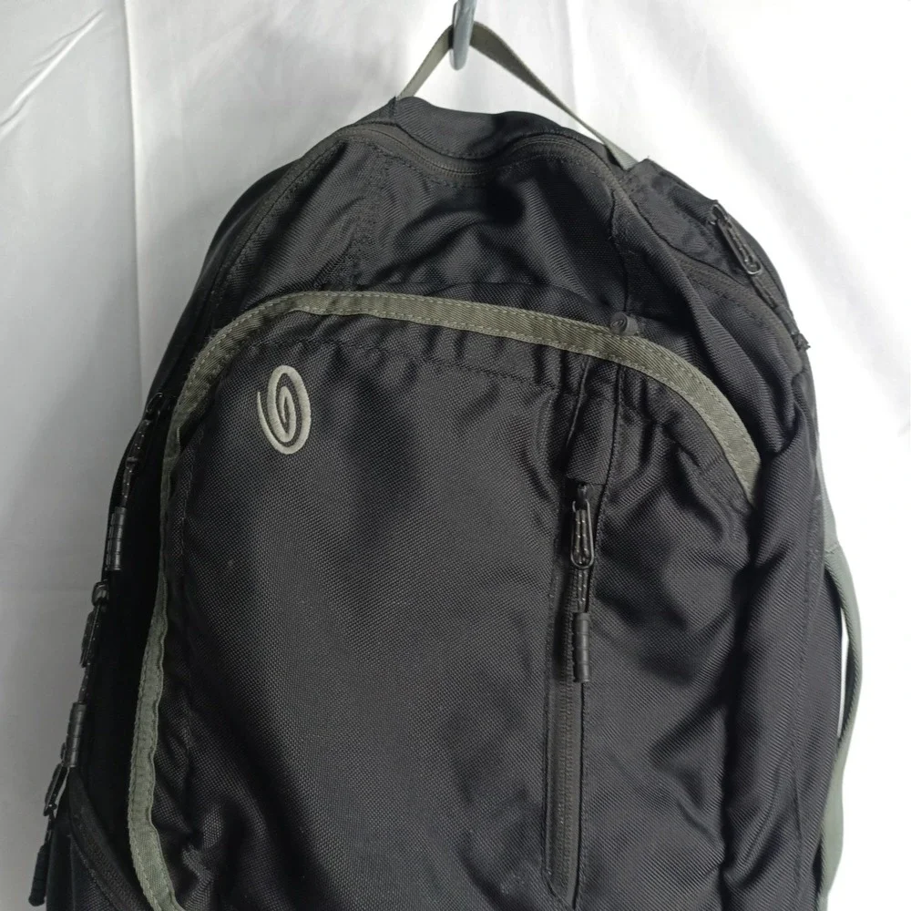 Timbuk2 Q Laptop Backpack Black Olive Green Commuter Travel Bag s9